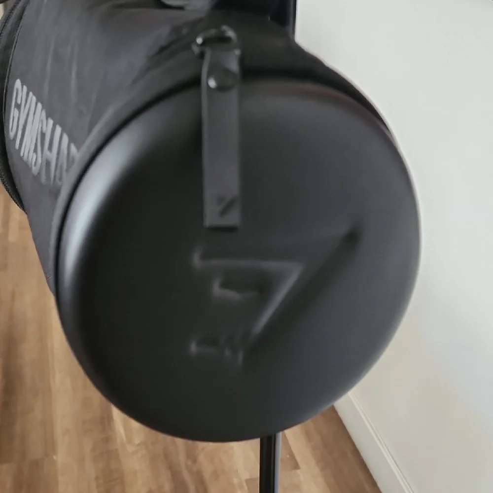 Gymshark Small Black Round Duffel Gym Travel Bag